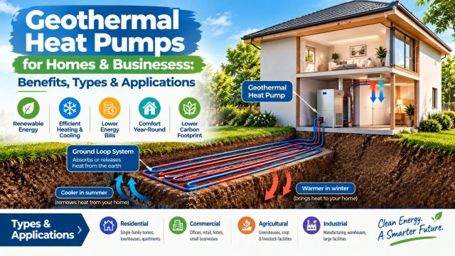 Geothermal Heat Pumps for Homes & Businesses: Benefits, Types & Applications